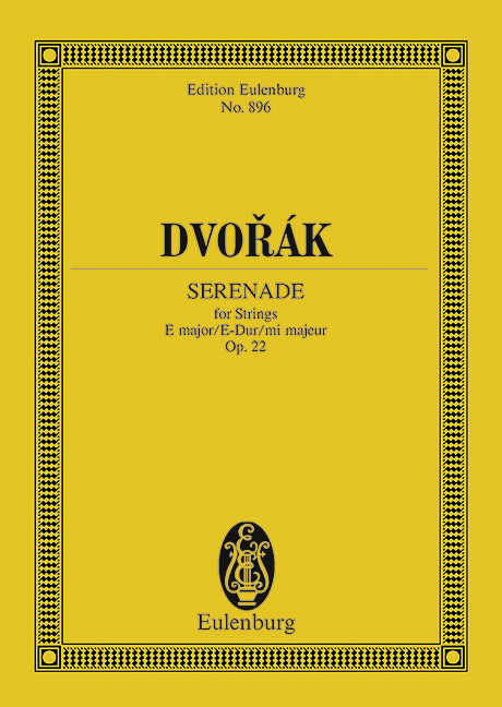 Serenade E major op. 22 B 52, for strings, Study score