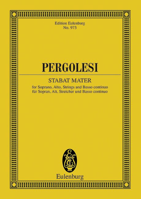 Stabat Mater, for soprano, alto, strings and basso continuo, Study score