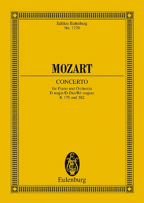 Concerto No. 5 D major with Rondo D major KV 175 / KV 382, for piano and orchestra, Study score
