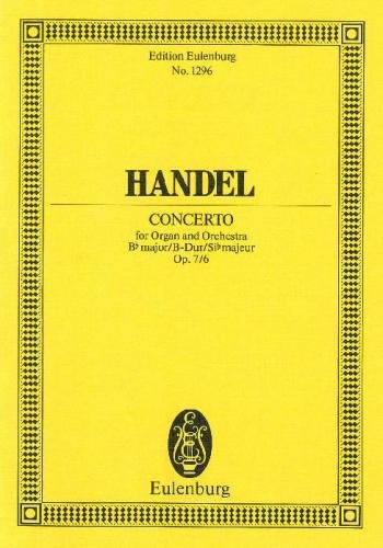Organ concerto No. 12 B major op. 7/6 HWV 311, for organ, 2 oboes, bassoon and strings, Study score