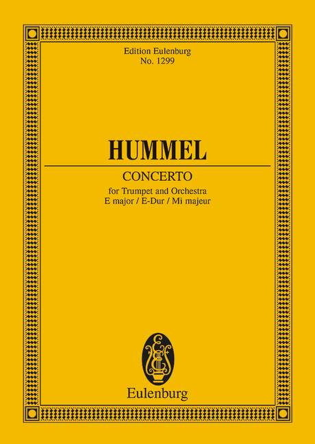 Concerto E major, for trumpet and orchestra, Study score