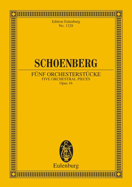5 Orchestral Pieces op. 16, Original Version, Study score