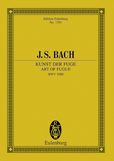 Art of Fugue BWV 1080, for chamber orchestra, Study score