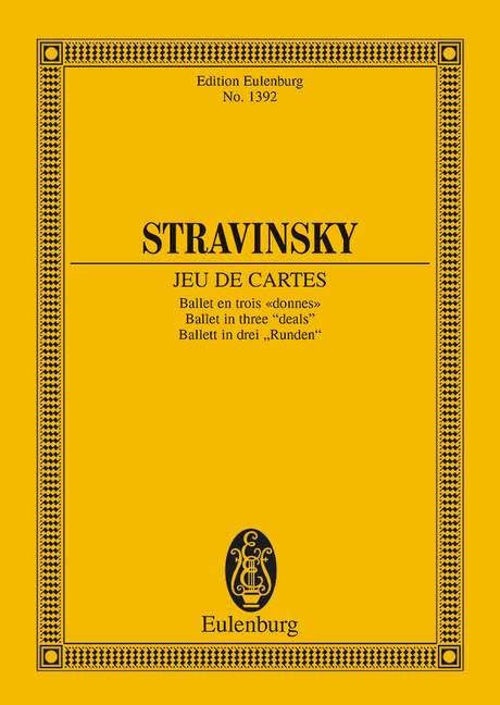 Jeu De Cartes, Ballet in three deals, for orchestra, Study score