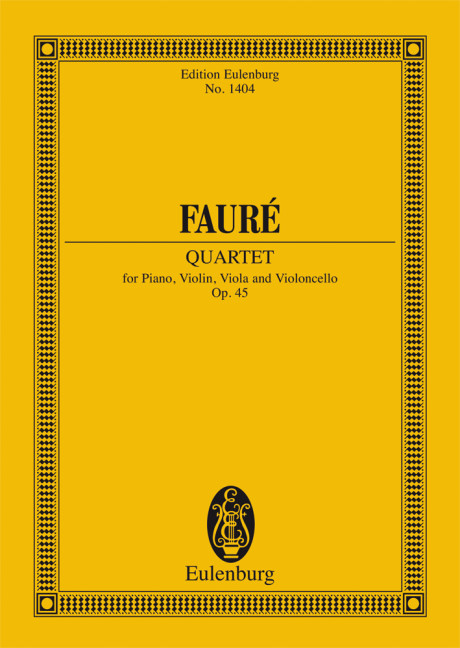 Piano Quartet No. 2 op. 45, Study score