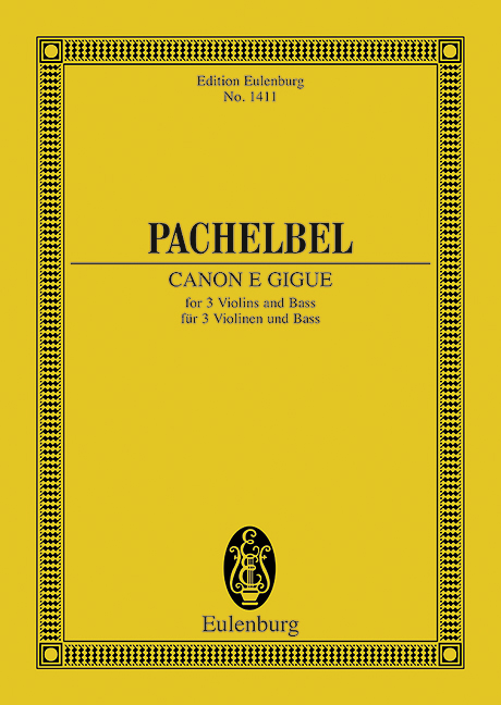 Canon e Gigue, for 3 violins and basso continuo, Study score