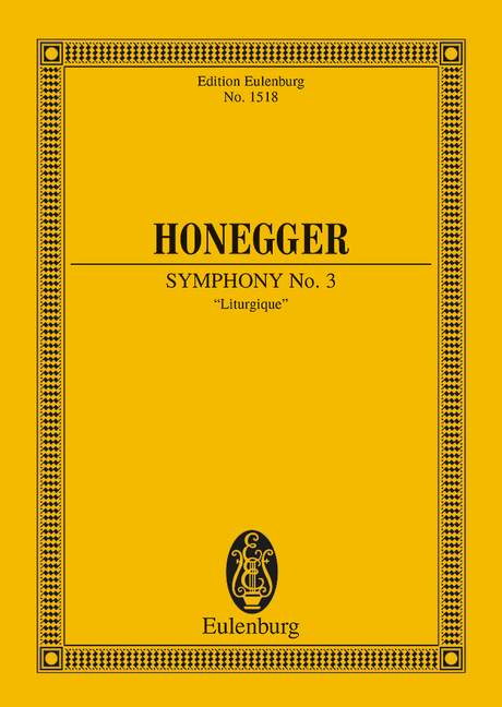 Symphony No. 3, Liturgique, for orchestra, Study score