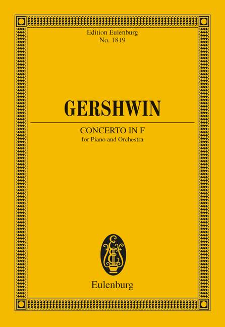 Concerto in F, for piano and orchestra, Study score