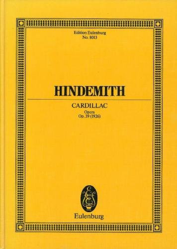 Cardillac op. 39, Opera in 3 Acts (original version), for soloists, mixed choir and orchestra, Study score