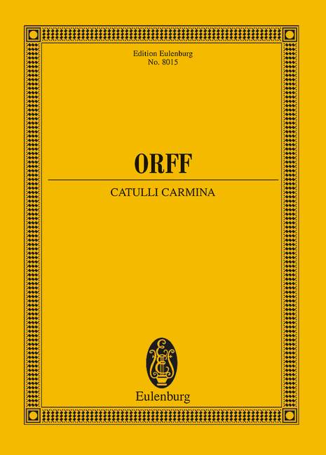 Catulli Carmina, Ludi scaenici - Szenische Spiele, for soloists (ST), mixed choir (SSAATTBB), 4 pianos, timpani and percussion (10-12 player), Study score