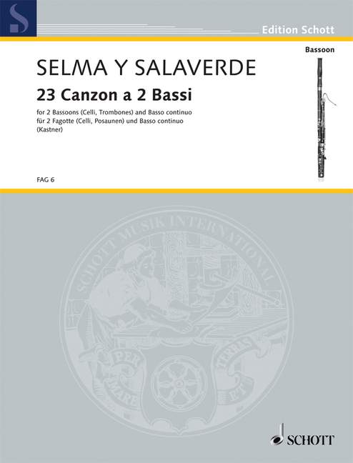 23 Canons and Two Basses, for 2 bassoons (trombone and bassoon, 2 cellos) and basso continuo, Score (also performing score)