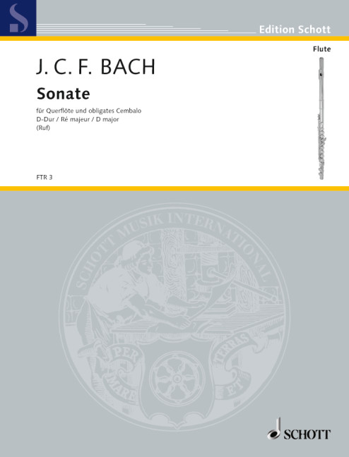 Sonata D major, for flute (violin) and obligatoryes harpsichord (piano)