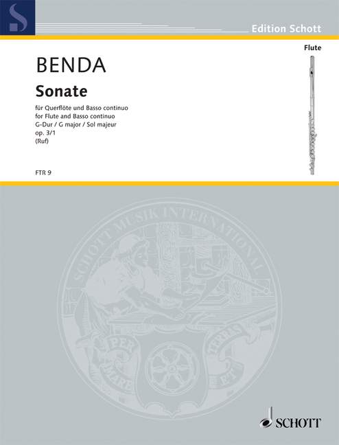 Sonata G Major op. 3/1, for flute and obligatory harpsichord (piano)
