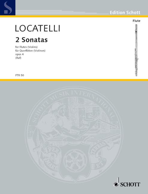 Two Sonatas op. 4/4 + 5, for 2 flutes (violins), Performing score
