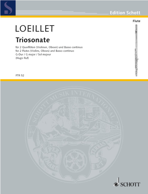 Triosonata op. 1, No. 2 G major, for 2 flutes (violins, oboes) and basso continuo