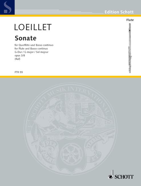 Sonata op. 3, No. 8 G major, for flute and basso continuo