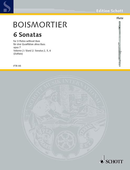 Six Sonatas op. 7, Sonatas 2, 5, 6, for 3 flutes (violins, oboes), Performing score