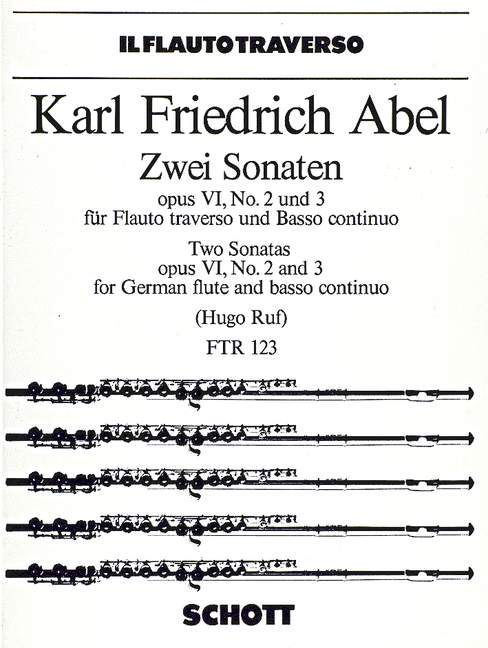 Two Sonatas op. 6/2 + 3, G Major / E Minor, for flute and basso continuo