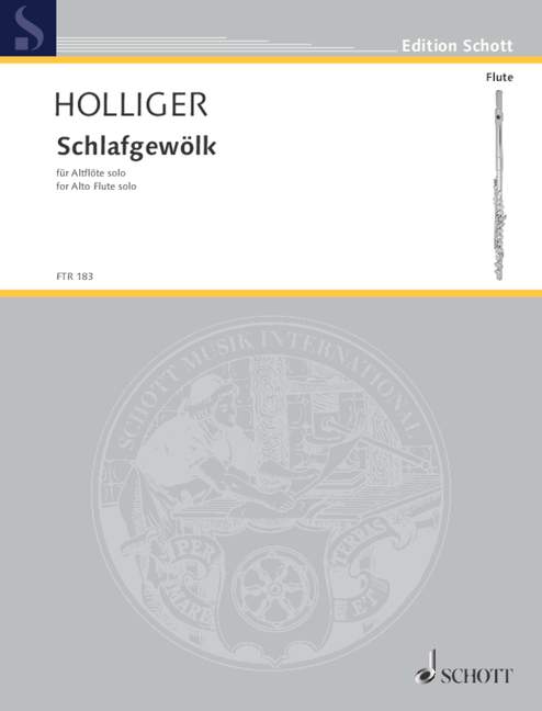 Schlafgewölk, extra version of the movement Glocken-Alphabet from Turm-Musik, for alto-flute (ad libitum with Japanese temple bells or vibraphone)