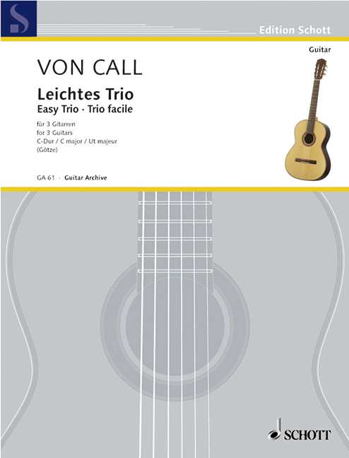 Easy Trio C Major op. 26, for 3 Guitars, Performing score