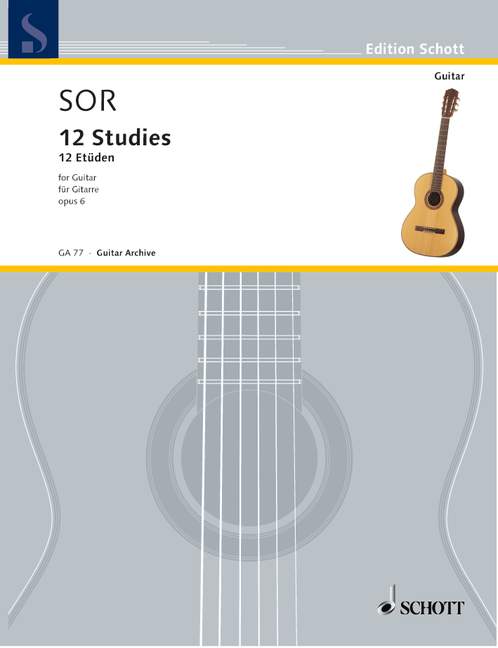 12 Studies op. 6, for guitar