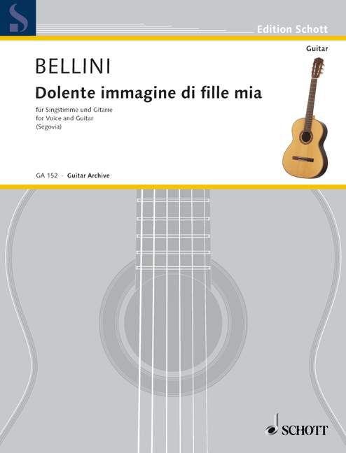 Dolente immagine di fille mia, for voice and guitar