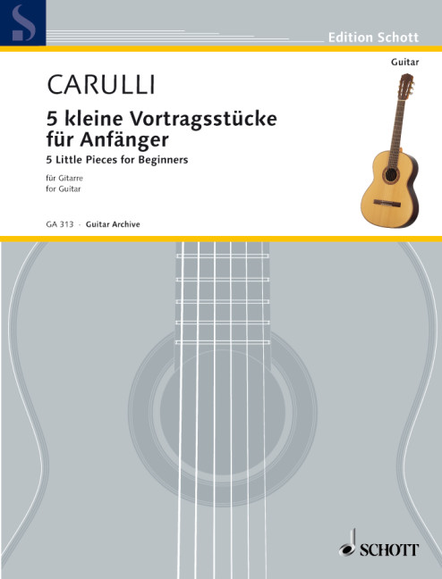 Fünf kleine Vortragsstücke für Anfänger, for guitar