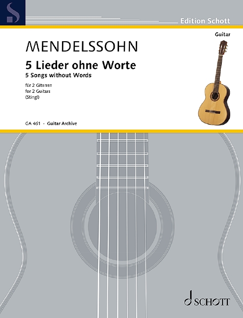 5 Songs without Words, for 2 guitars, Performing score