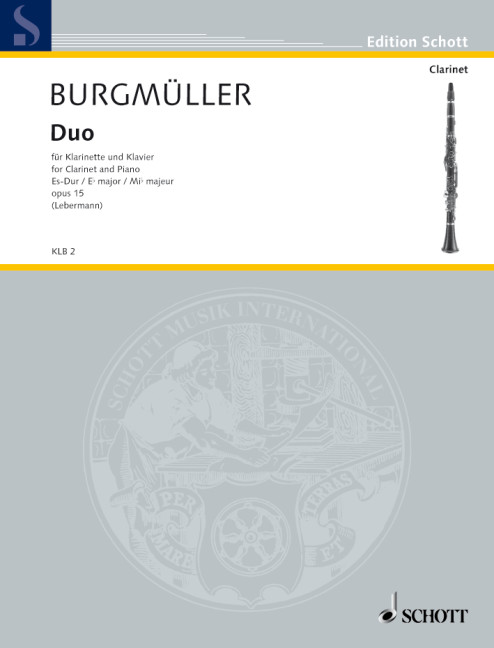 Duo Eb major op. 15, for clarinet and piano