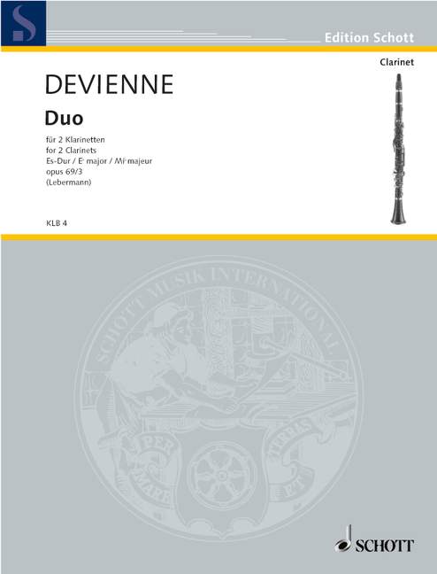 Duo op. 69, No. 3 Eb major, for 2 clarinets, Performing score