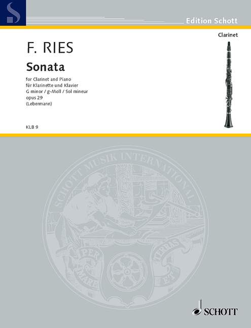 Sonata G minor op. 29, for clarinet and piano