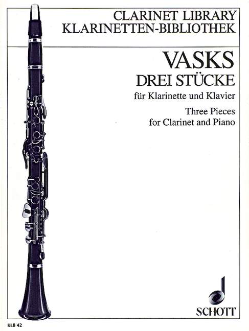 Tris skandarbi, (Three Pieces), for clarinet and piano