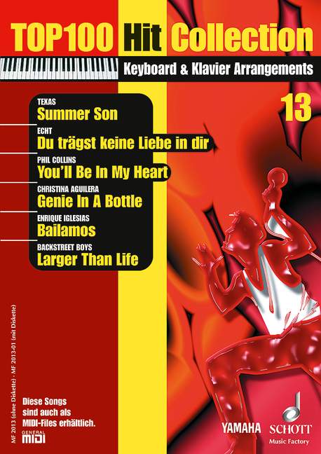 Top 100 Hit Collection Vol. 13, The best of the charts, for piano / keyboard