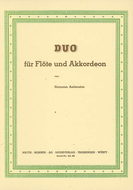 Duo, for flute (or violin) and accordion (M II)