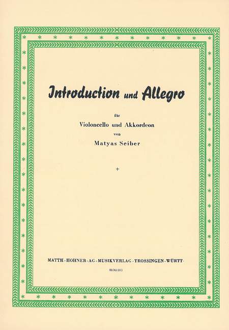 Introduction and Allegro, for accordion and cello