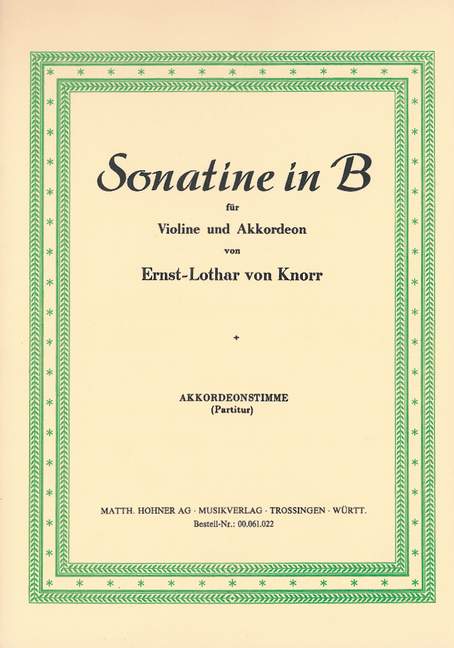 Sonatina in B, for violin and accordion