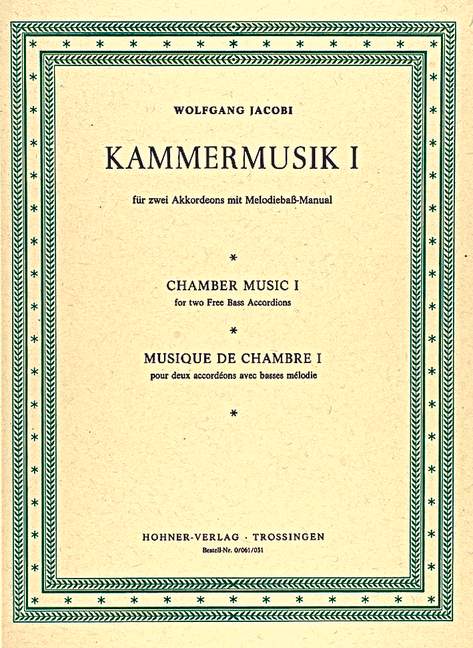 Chamber Music I Vol. 1, for 2 Free Bass Accordions
