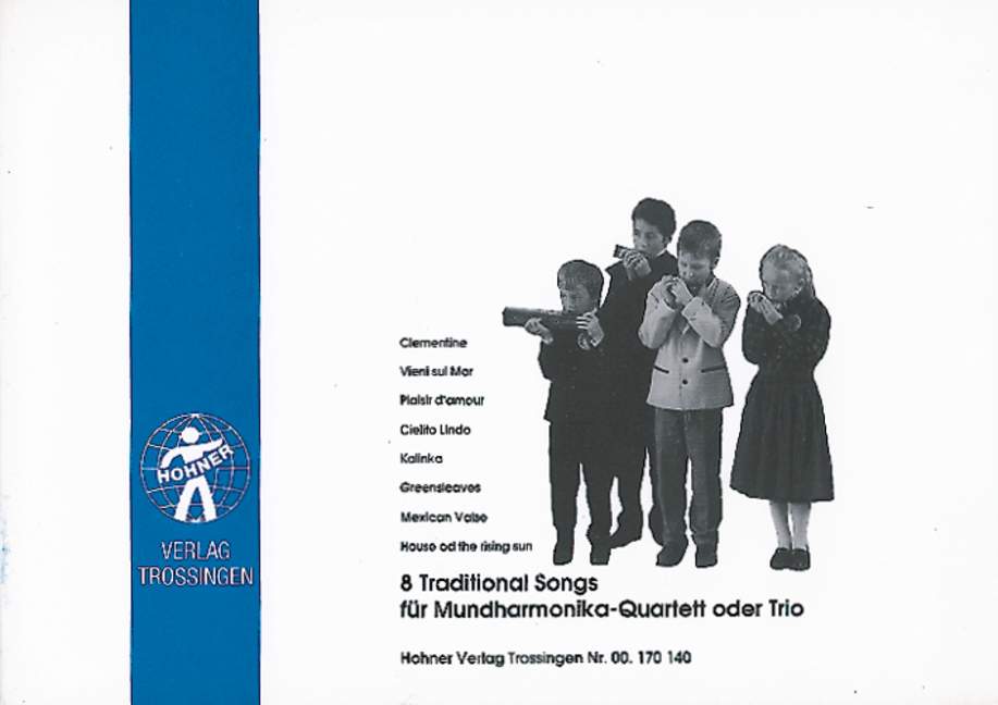 8 Traditional Songs, for french harp quartet or trio, Performing score