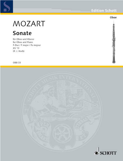 Sonata F major KV 13, for oboe and piano