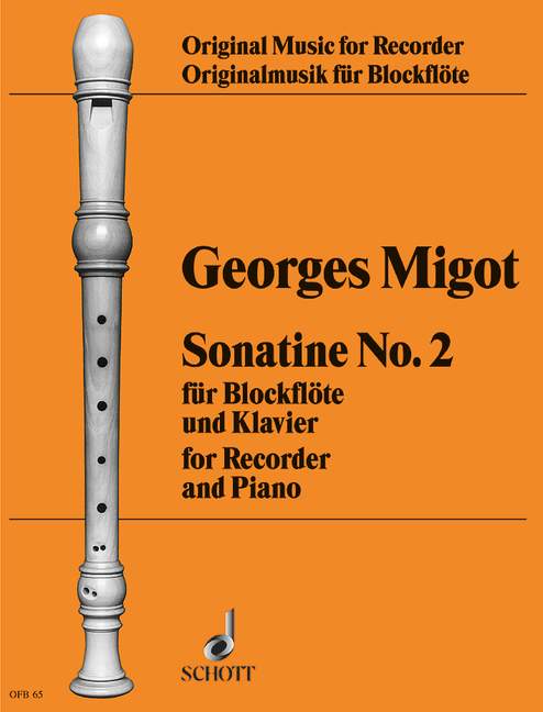Sonatine No. 2, for soprano recorder and piano