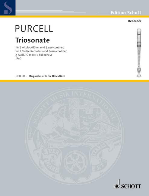 Triosonate G minor, for Violoncello (Viola da gamba) ad libitum, Score and parts
