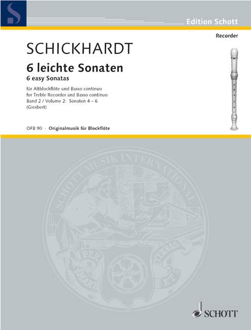 Six easy Sonatas, vol. 2 (4-6), for Violoncello (Viola da gamba) ad libitum
