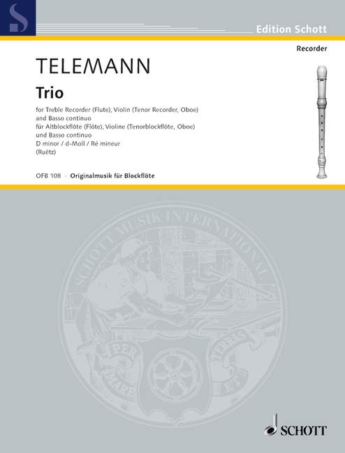 Trio D minor, for Violoncello (Viola da gamba) ad libitum
