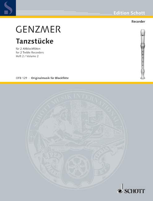 Dance piece GeWV 267, for 2 treble recorders, Performing score