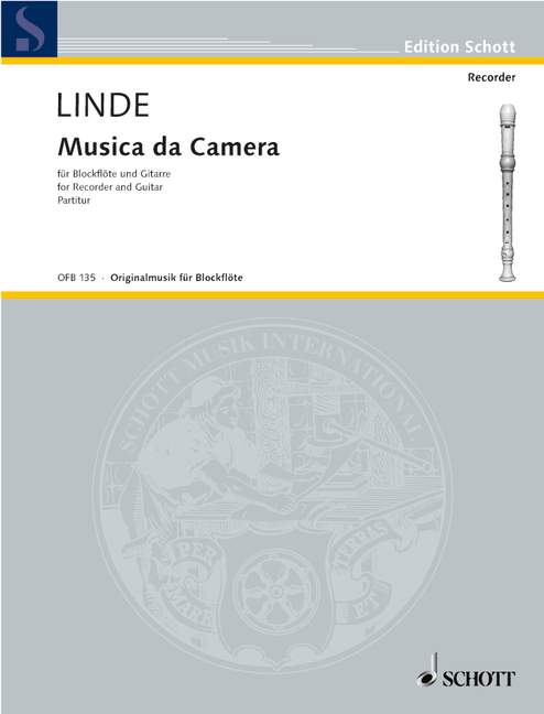 Musica da Camera, for Guitar and Treble Recorder (partly changing between Treble Recorder and Bass Recorder), Performing score
