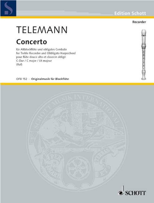 Concerto C major, for treble recorder and harpsichord (piano)