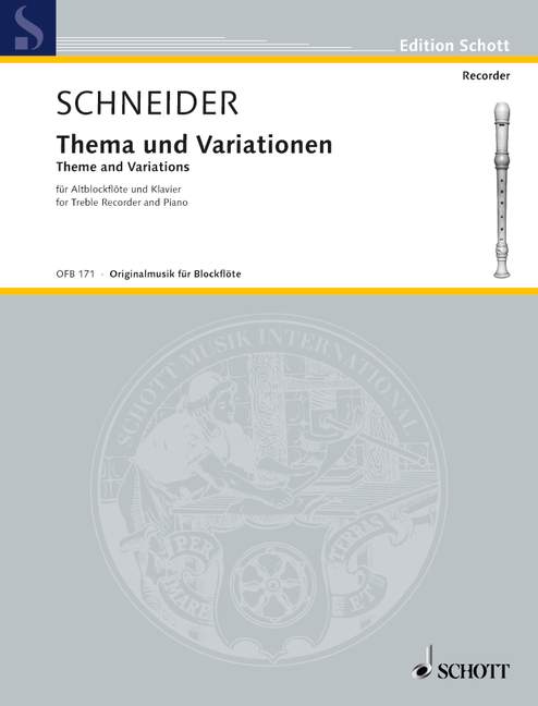 Theme and Variations, for treble recorder and piano