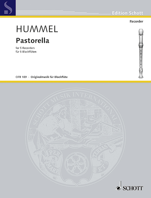 Pastorella, for 5 Recorders (SAATB), Score and parts