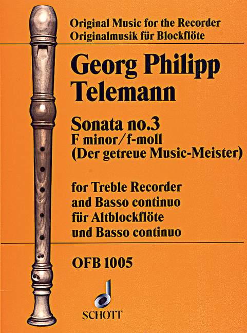 Sonata No. 3 F minor, aus Der getreue Music-Meister, for Violoncello ad libitum