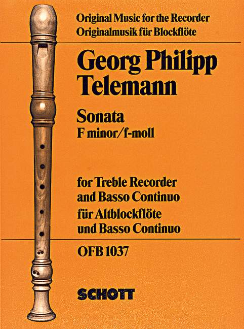 Sonata F minor, for treble recorder and piano